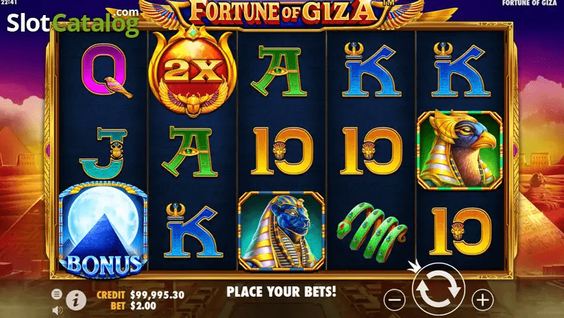 Fortune of Giza, jogo de slot, Egito Antigo, acessibilidade, versatilidade